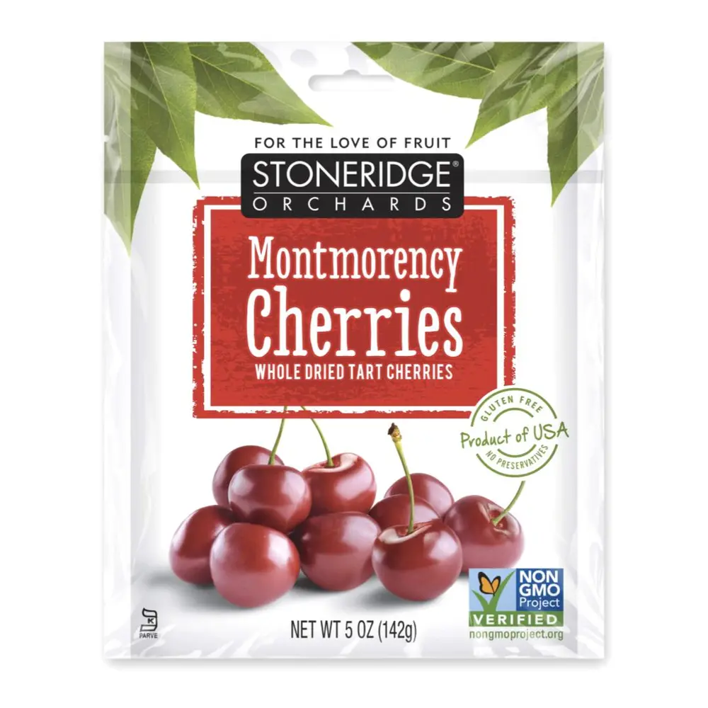 Anh Đào Montmorency Sấy Khô, Montmorency Cherries, Whole Dried Tart Cherries, 5 oz (142g) - STONERIDGE ORCHARDS