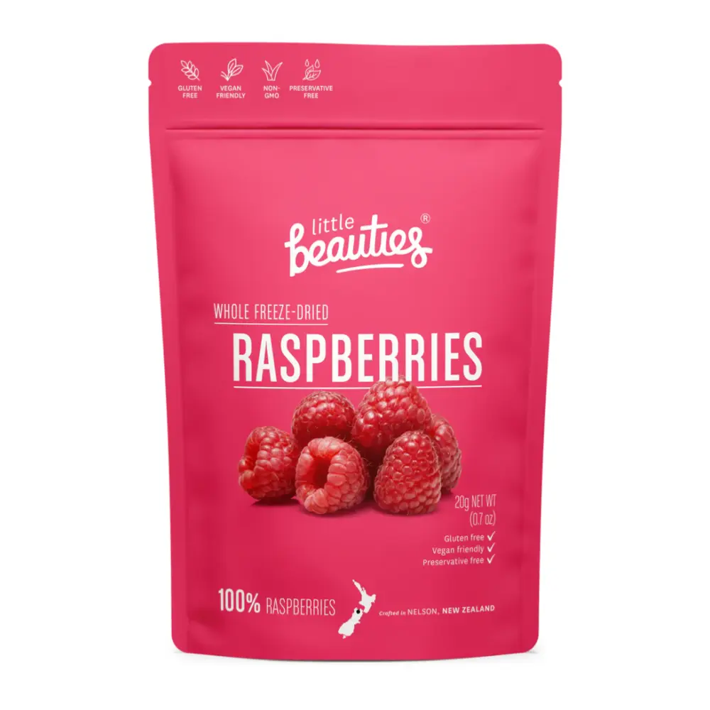 Quả Mâm Xôi Sấy Lạnh, Whole Freeze-Dried Raspberries, 0.7 oz (20g) - LITTLE BEAUTIES