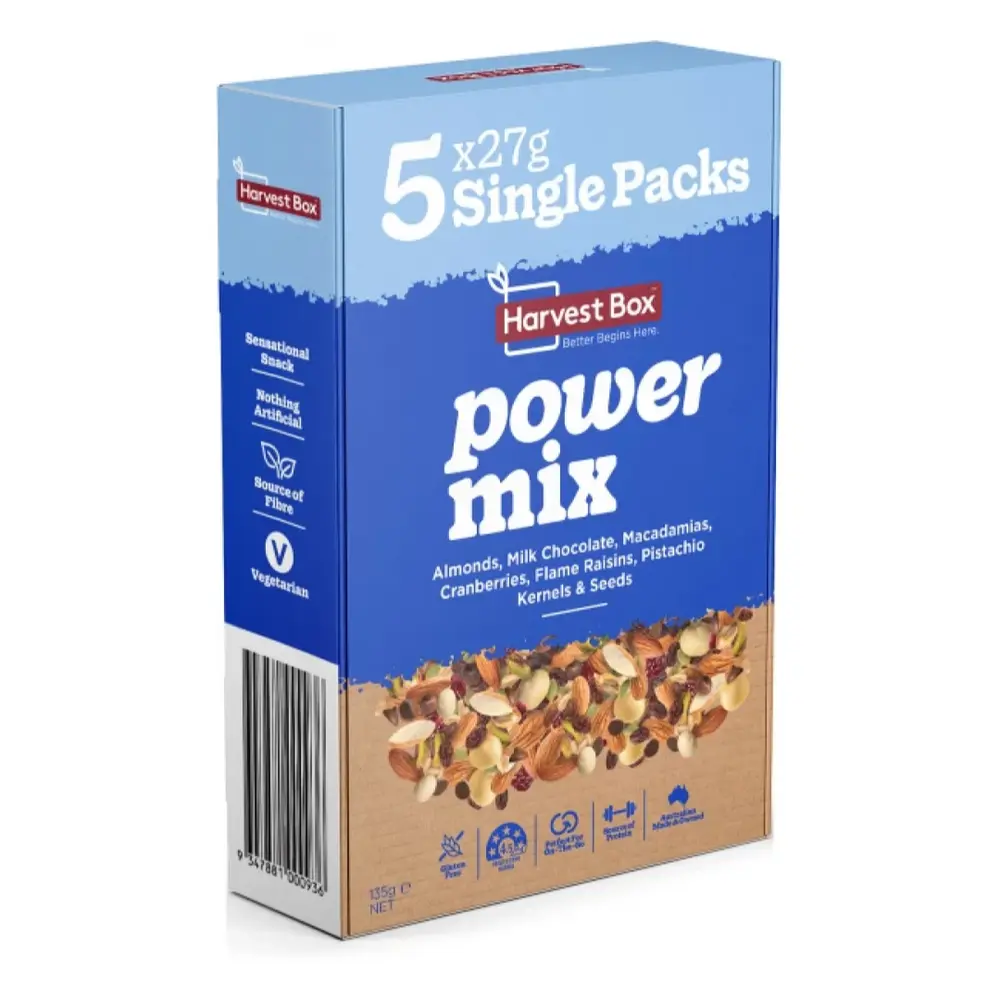 Hỗn Hợp Hạt Cung Cấp Năng Lượng, Power Mix, 5 Gói (135g) - HARVEST BOX