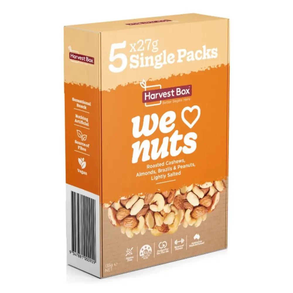 Hỗn Hợp Hạt Rang, We Love Nuts, 5 Gói (135g) - HARVEST BOX
