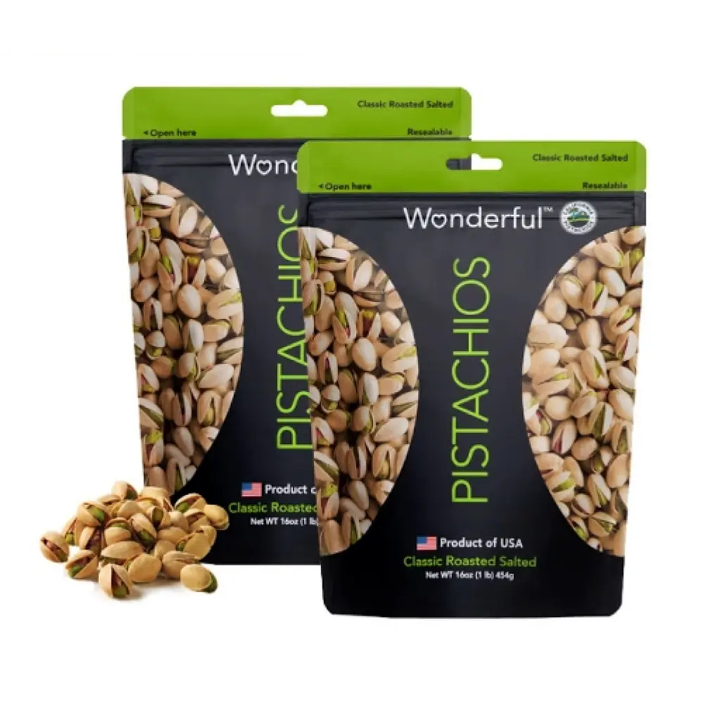 Hạt Dẻ Cười Rang Muối, Classic Roasted Salted Pistachios, 1 lb (454g) - WONDERFUL PISTACHIOS
