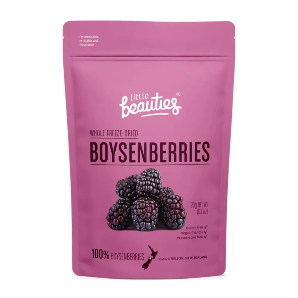 Mâm Xôi Nguyên Trái Sấy Lạnh, 100% Freeze Dried Whole Boysenberries, 0.7 oz (20g) - LITTLE BEAUTIES