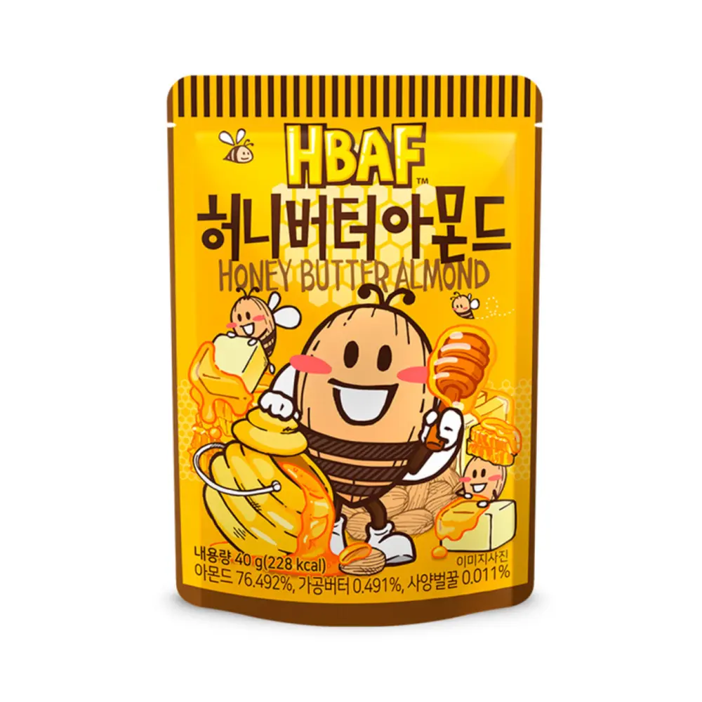Hạnh Nhân Tẩm Bơ Mật Ong, Honey Butter Almond (40g) - HBAF