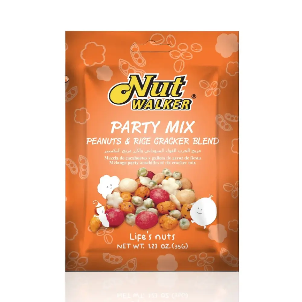 Hỗn Hợp Hạt Rang & Bánh Gạo, Party Mix, Peanuts & Rice Cracker Blend (35g) - NUT WALKER