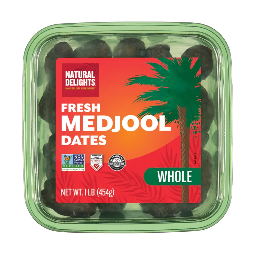 Chà Là Mỹ Nguyên Trái, Whole Fresh Medjool Dates, 1 lb (454g) - NATURAL DELIGHTS