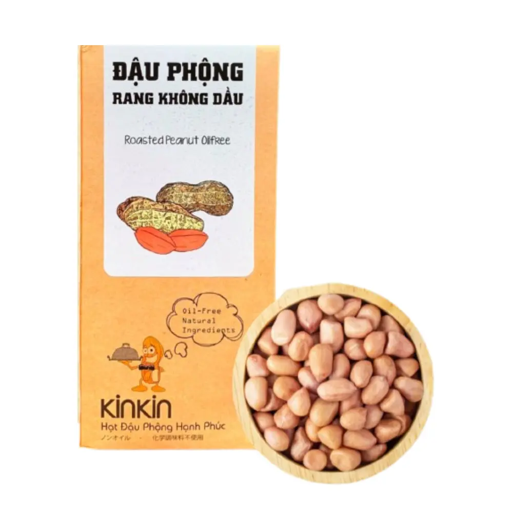 Đậu Phộng Rang Không Dầu, Kinkin, Roasted Peanuts Oil-Free (90g) - NAM XANH