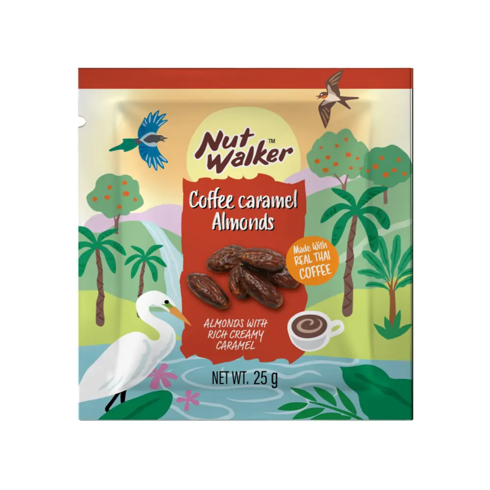 Hạnh Nhân Ngào Cà Phê Caramen, Coffee Caramel Almonds (25g) - NUT WALKER