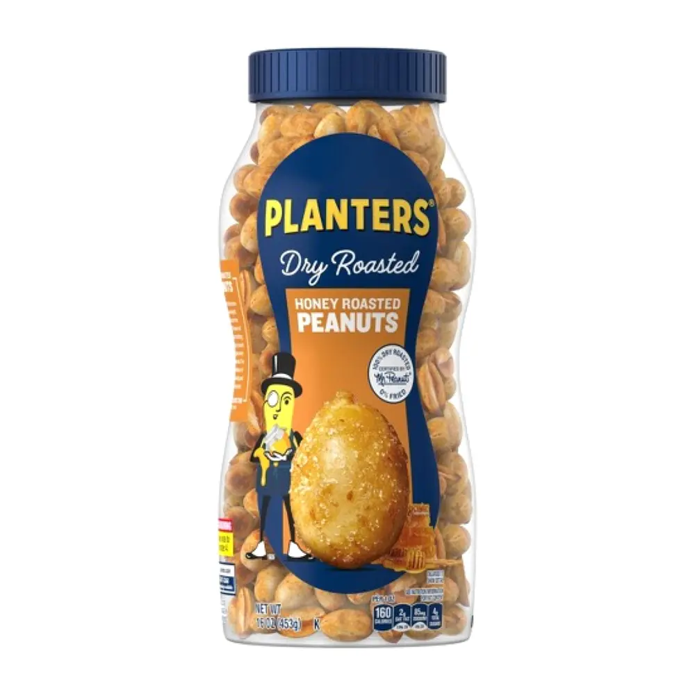 Đậu Phộng Tẩm Mật Ong, Honey Dry Roasted Peanuts, 16 oz (453g) - PLANTERS
