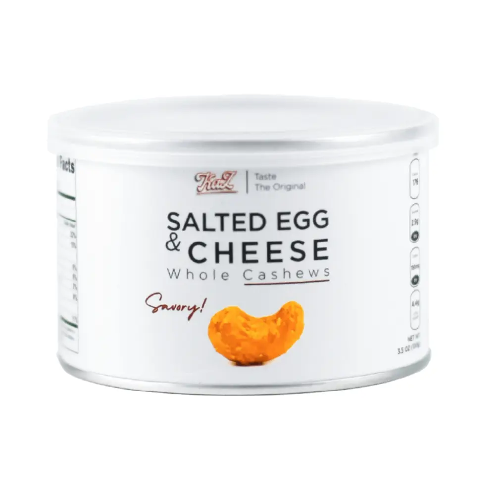Hạt Điều Phô Mai Trứng Muối, KaZ, Salted Egg Yolk & Cheese Whole Cashews, 3.5 oz (100g) - KAZORI