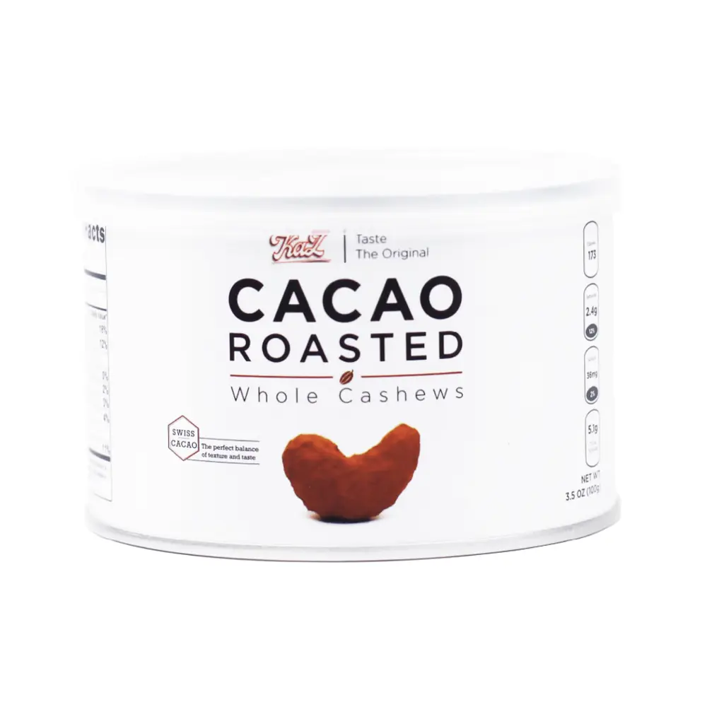 Hạt Điều Cacao, KaZ, Cocoa Roasted Whole Cashews, 3.5 oz (100g) - KAZORI