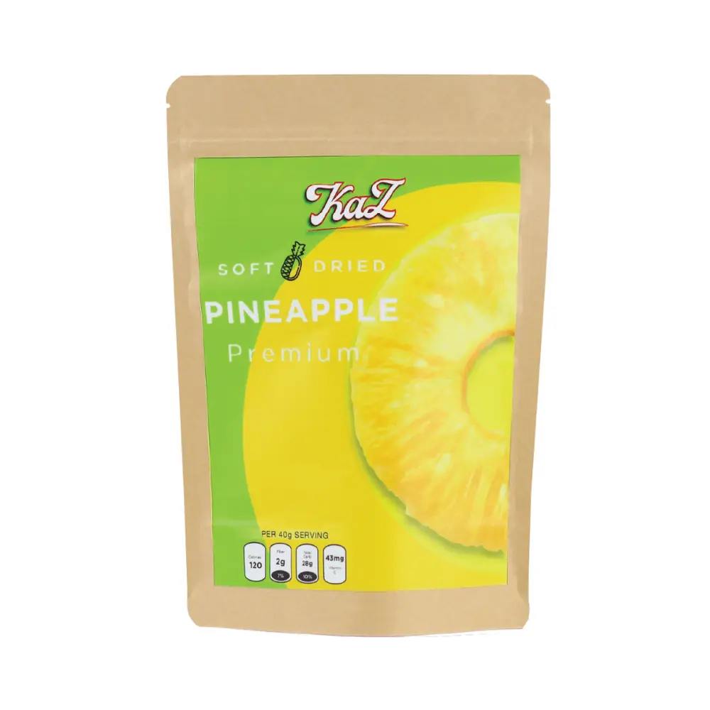 Khóm Sấy Dẻo, KaZ, Premium Soft Dried Pineapple (100g) - KAZORI