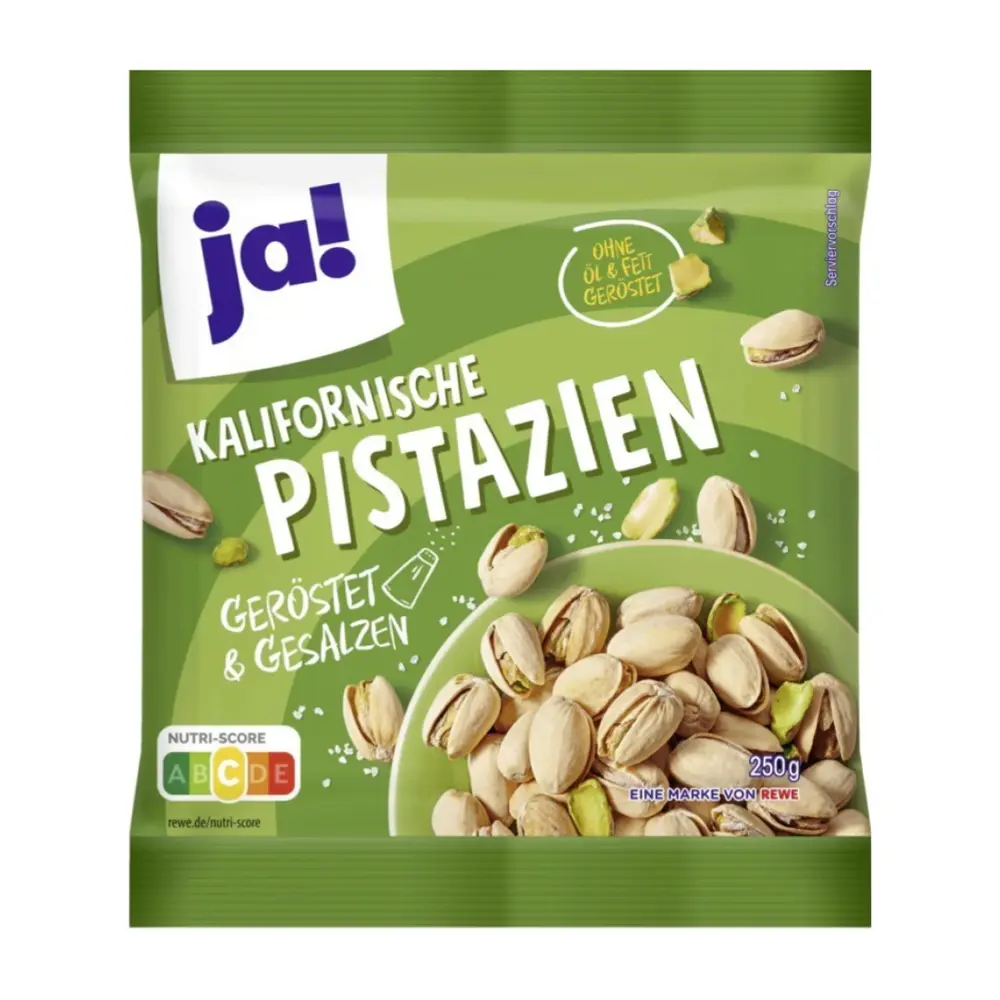Hạt Dẻ Cười Cali Rang Muối, Californian Pistachios Roasted & Salted (250g) - JA!