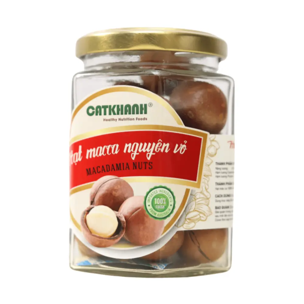 Hạt Macca Nguyên Vỏ, Macadamia Nuts (120g) - CAT KHANH