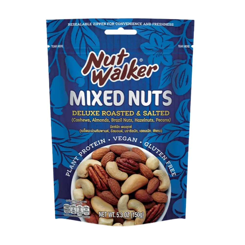 Hỗn Hợp Hạt Cao Cấp Rang Muối, Deluxe Roasted & Salted, 5.3 oz (150g) - NUT WALKER