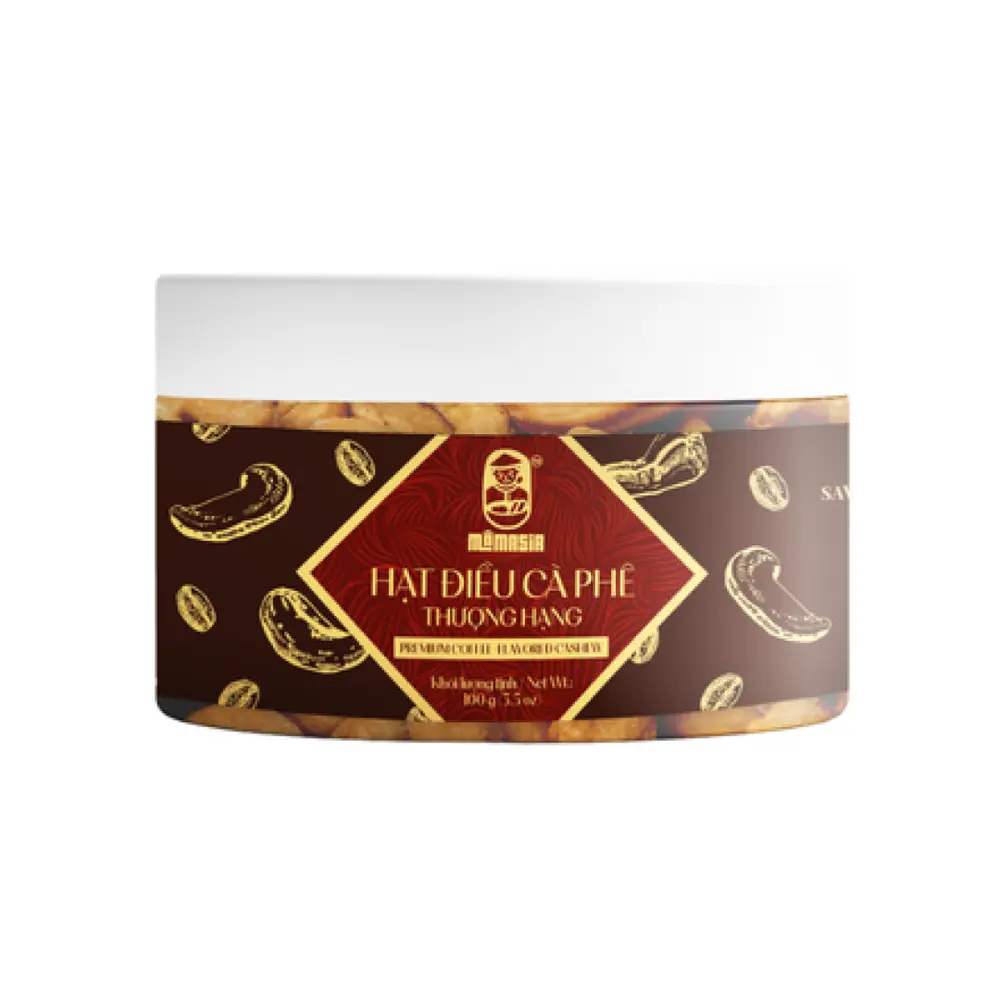 Hạt Điều Cà Phê Thượng Hạng, Premium Coffee Flavored Cashew, 3.5 oz (100g) - MAMASIA