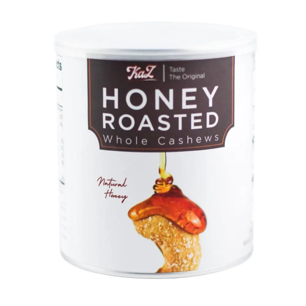 Hạt Điều Mật Ong, KaZ, Honey Roasted Whole Cashews, 12 oz (340g) - KAZORI