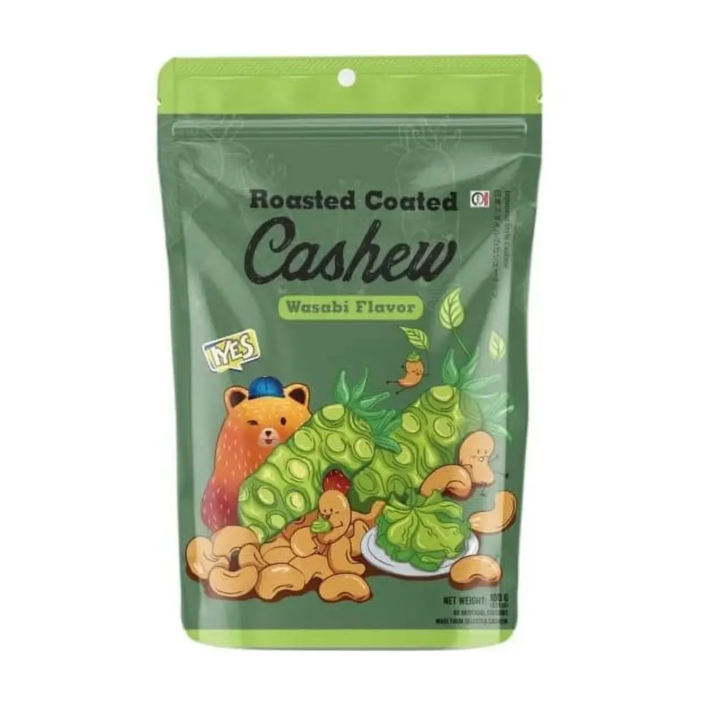 Hạt Điều Rang Vị Wasabi, Roasted & Coated Cashew, Wasabi Flavor, 3.53 oz (100g) - IYES