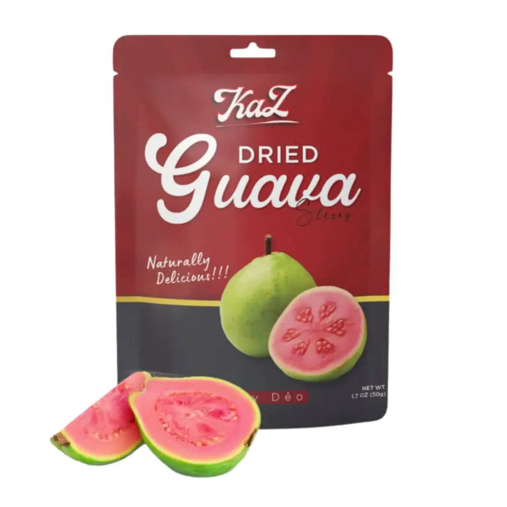 Ổi Sấy Dẻo, KaZ, Dried Guava Slices, 1.7 oz (50g) - KAZORI