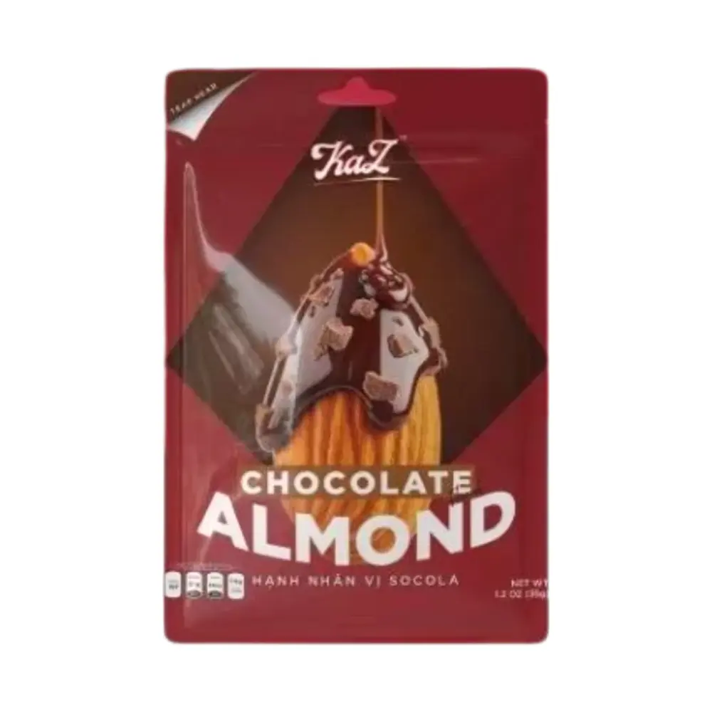 Hạnh Nhân Vị Socola, KaZ, Chocolate Flavored Almonds, 1.2 oz (35g) - KAZORI