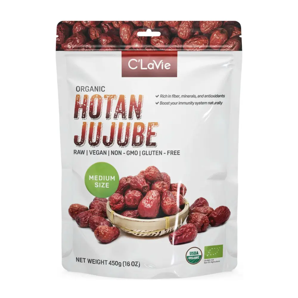 Táo Đỏ Hotan Hữu Cơ, Organic Hotan Jujube, Medium Size, 16 oz (450g) - C'LAVIE