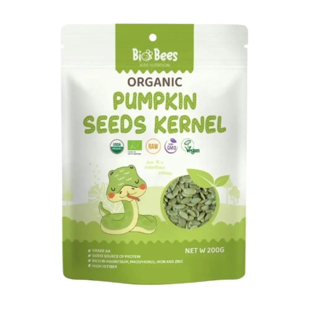 Hạt Bí Hữu Cơ, Organic Raw Pumpkin Seeds Kernel (200g) - BIO BEES