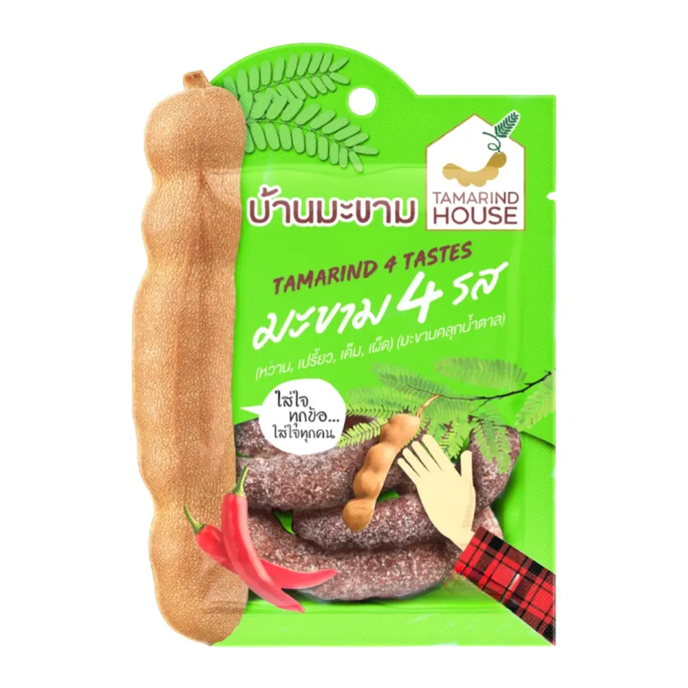 Mứt Me 4 Vị, Tamarind 4 Tastes, Sweet Sour Salty Spicy (75g) - TAMARIND HOUSE