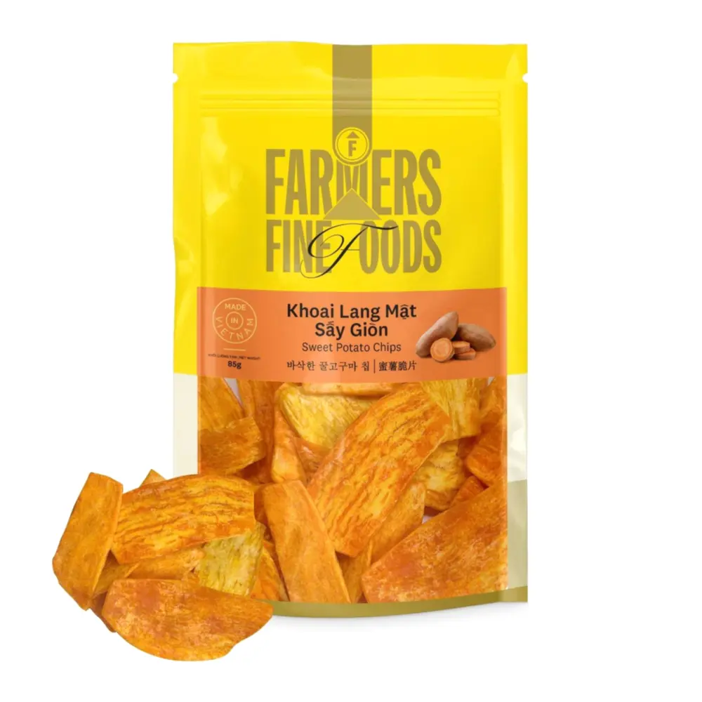 Khoai Lang Mật Sấy Giòn, Crispy Dried Sweet Potato Chips (85g) - FARMERS FINE FOODS