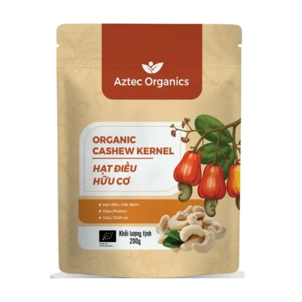 Hạt Điều Hữu Cơ, Organic Cashew Kernel (200g) - AZTEC ORGANICS
