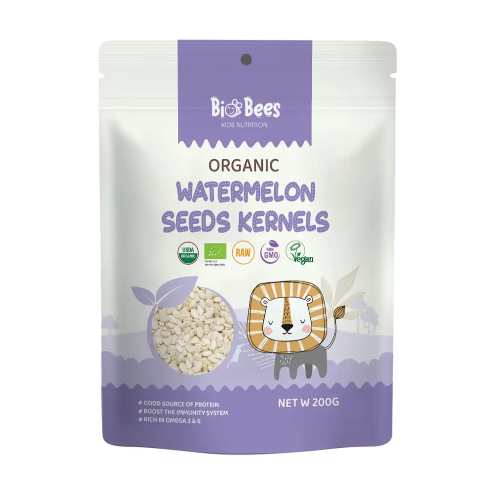 Hạt Dưa Tách Vỏ Hữu Cơ, Organic Watermelon Seeds Kernels Raw (200g) - BIO BEES
