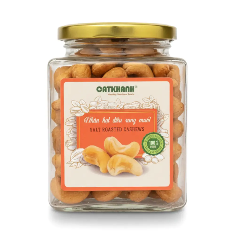 Nhân Hạt Điều Rang Muối, Salted Roasted Cashews (200g) - CAT KHANH