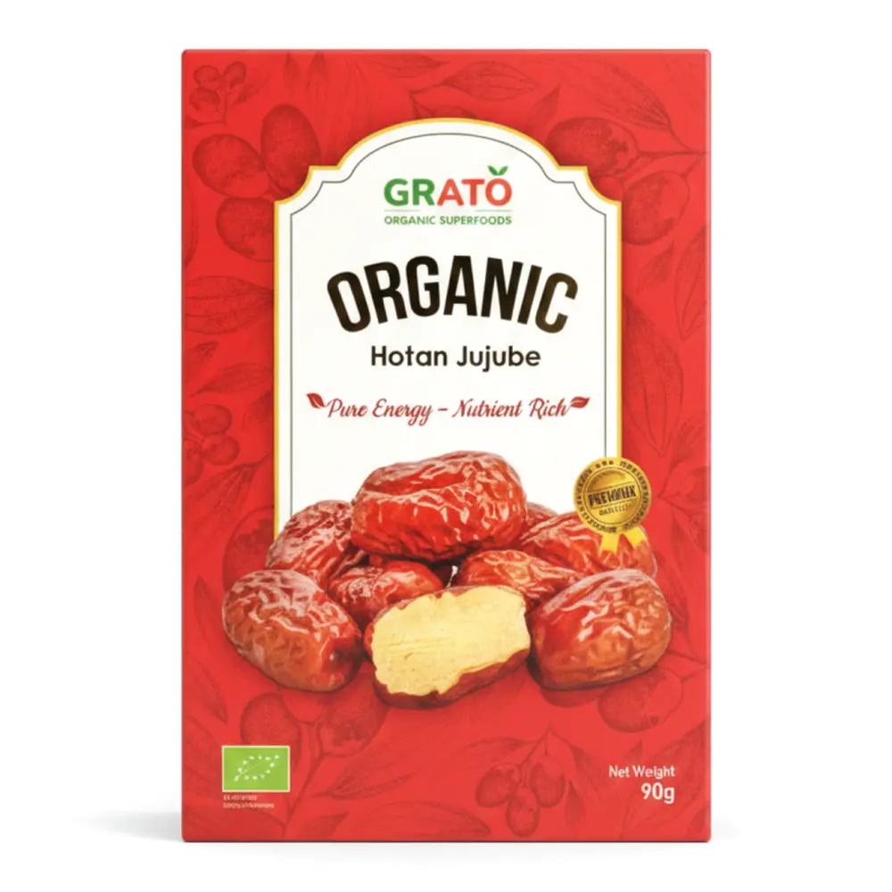Táo Đỏ Hotan Hữu Cơ, Organic Hotan Jujube (90g) - GRATO