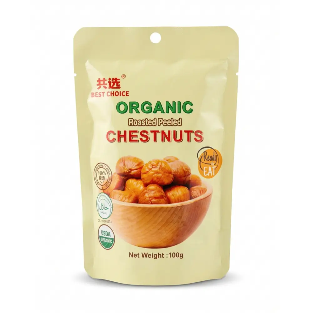 Hạt Dẻ Hữu Cơ Rang Đã Bóc Vỏ, Organic Roasted Peeled Chestnuts (100g) - BEST CHOICE