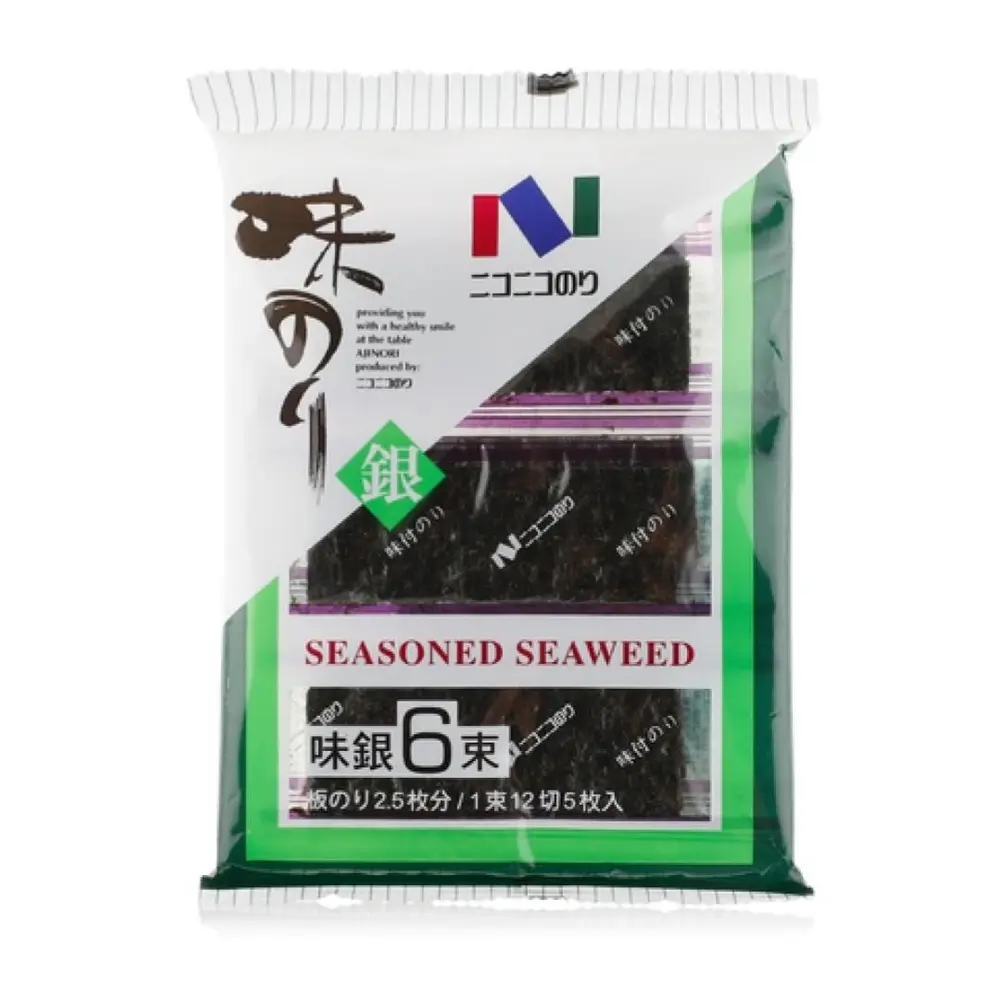 Rong biển khô N Aji Gin, Seasoned Seaweed N Aji Gin, 6 Gói (40.5g) - NICO-NICO FOODS