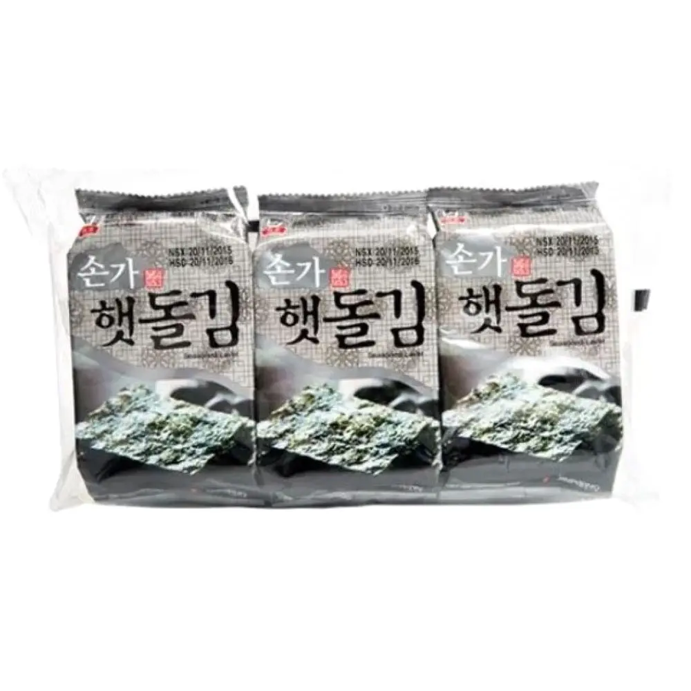 Rong Biển Wild Sonka, Seasoned Laver, 3 Gói (15g) - JINPOONG