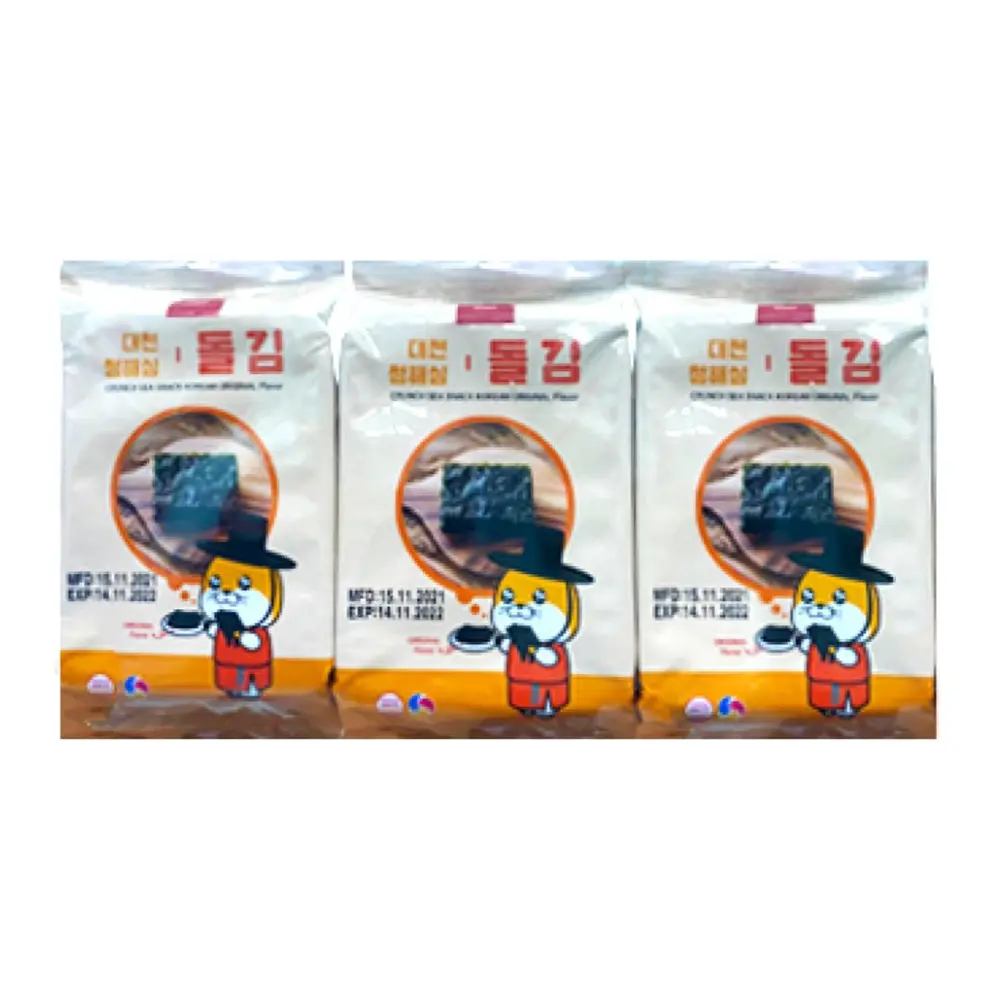 Snack Rong Biển Vị Truyền Thống Hàn Quốc, Crispy Sea Snack Korean Traditional Flavor, 3 Packs (12g) - OTTER MONG