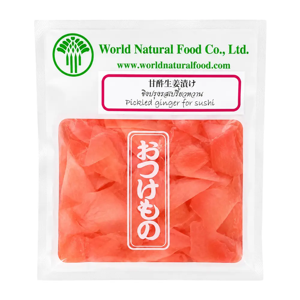Gừng Hồng Ngâm Chua, Pickled Ginger for Sushi (60g) - WORLD NATURAL FOOD