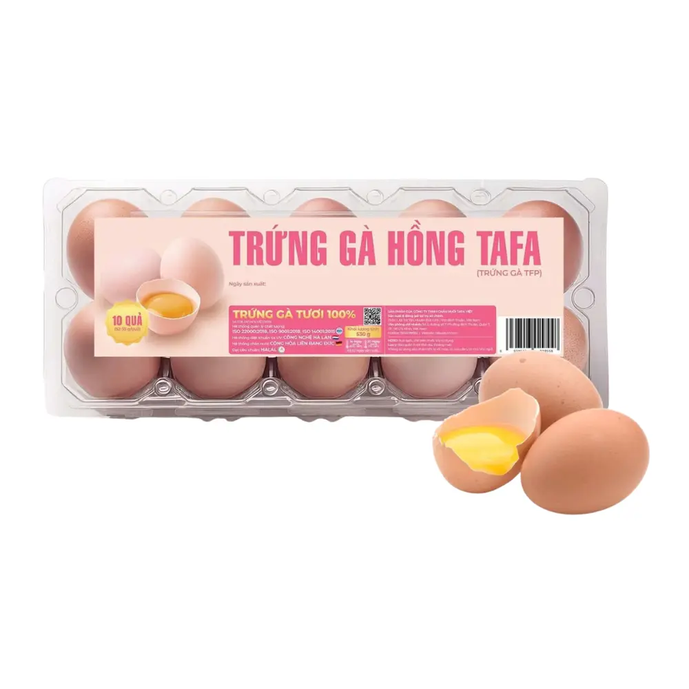 Trứng Gà Hồng Diệt Khuẩn Tia UV, Pink Chicken Eggs, 10 Quả (530g) - TAFA