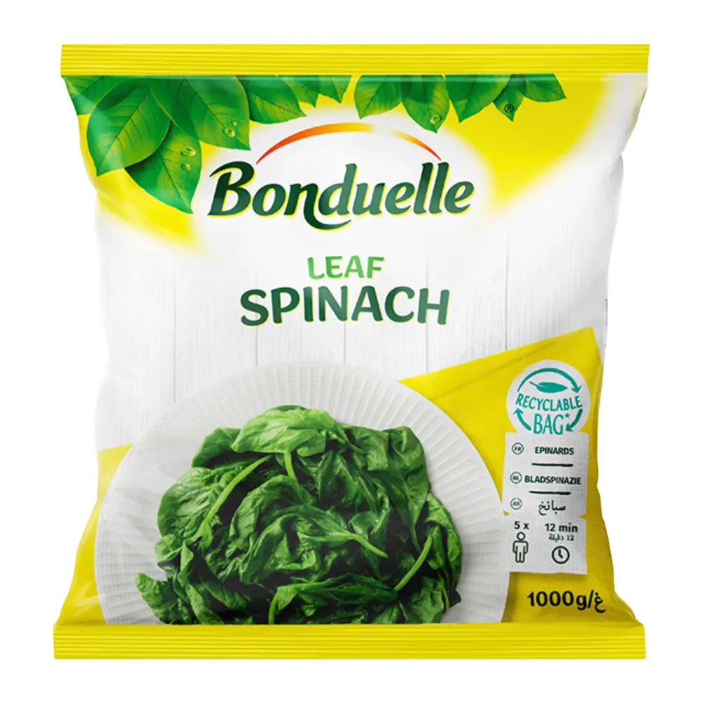 Cải Bó Xôi Đông Lạnh, Frozen Spinach Leaf (1000g) - BONDUELLE
