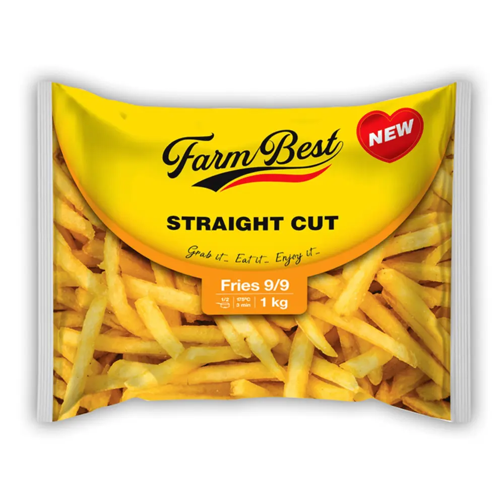 Khoai Tây Cắt Thẳng Đông Lạnh, Straight Cut, Fries 9/9 (1kg) - FARM BEST