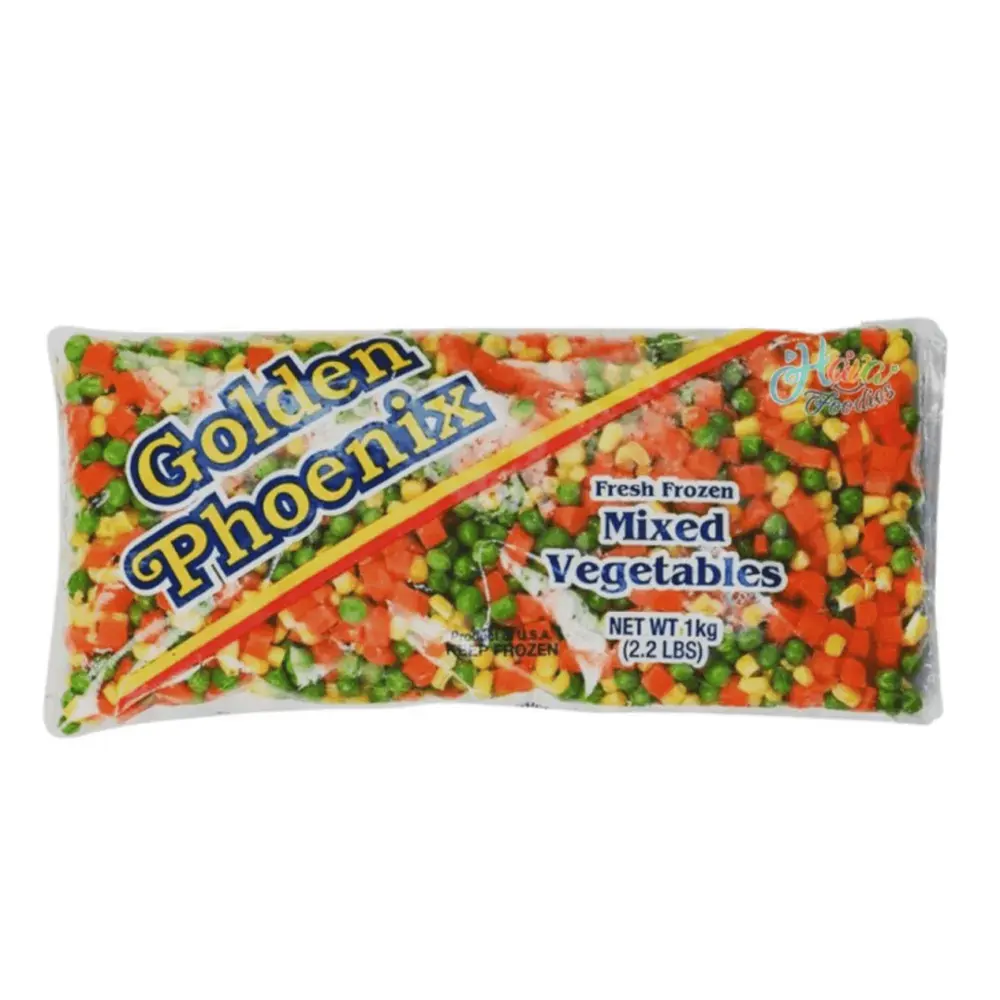 Rau Củ Hỗn Hợp Đông Lạnh, Fresh Frozen Mixed Vegetables, 2.2 lbs (1kg) - GOLDEN PHOENIX