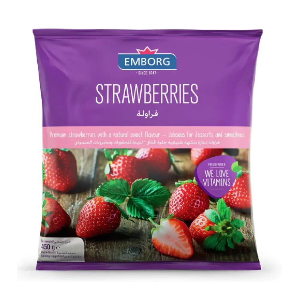Dâu Tây Đông Lạnh, Frozen Strawberries (450g) - EMBORG