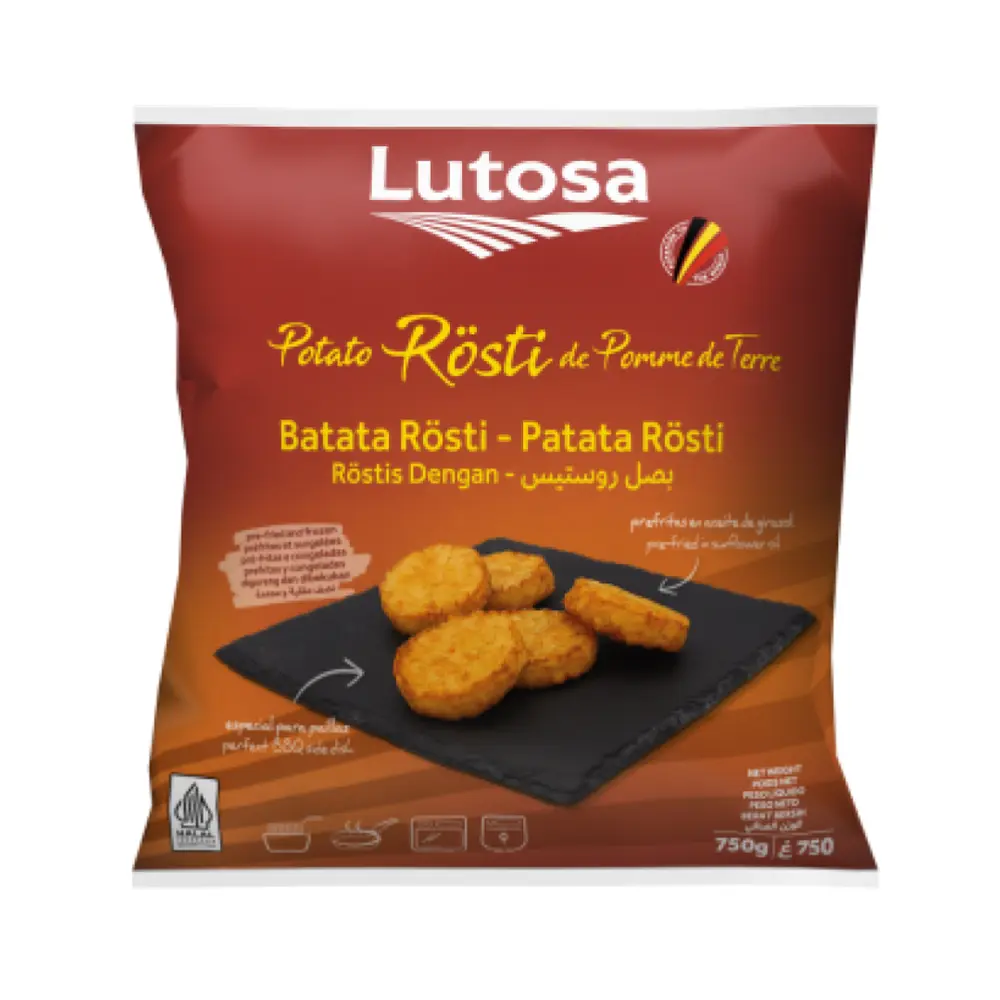 Khoai Tây Bào Chiên Đông Lạnh, Rosti (750g) - LUTOSA