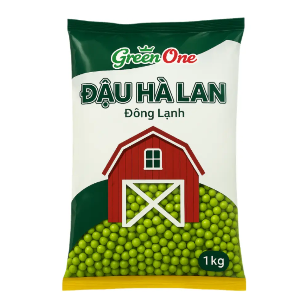 Đậu Hà Lan Đông Lạnh, Frozen Garden Peas (1kg) - GREEN ONE