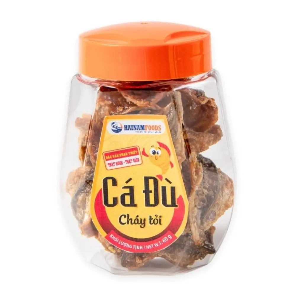 Cá Đù Khô Cháy Tỏi, Dried Croakers with Garlic (60g) - HAINAMFOODS