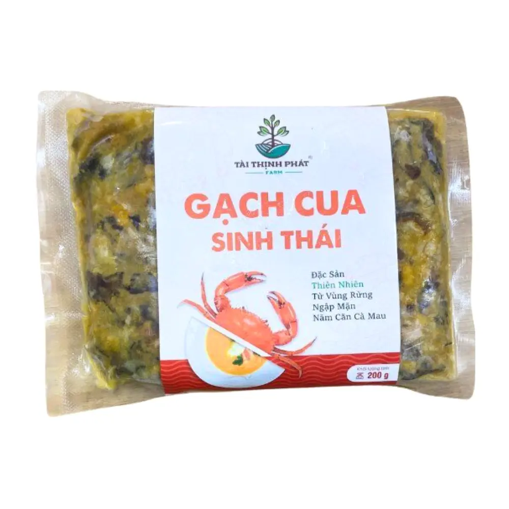 Gạch Cua Sinh Thái Cà Mau, Frozen Crab Roe (200g) - TAI THINH PHAT FARM