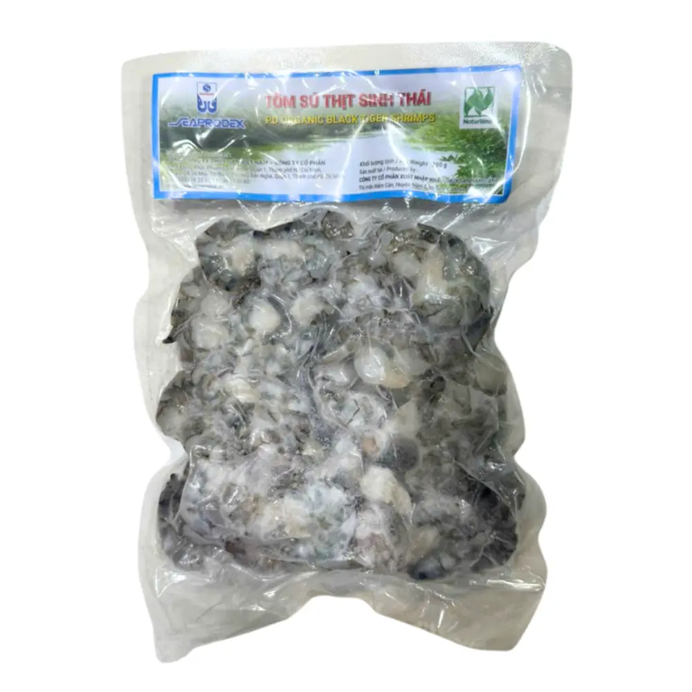 Tôm Sú Thịt Sinh Thái, PD Organic Black Tiger Shrimps, Size 71/90 (250g) - SEAPRODEX