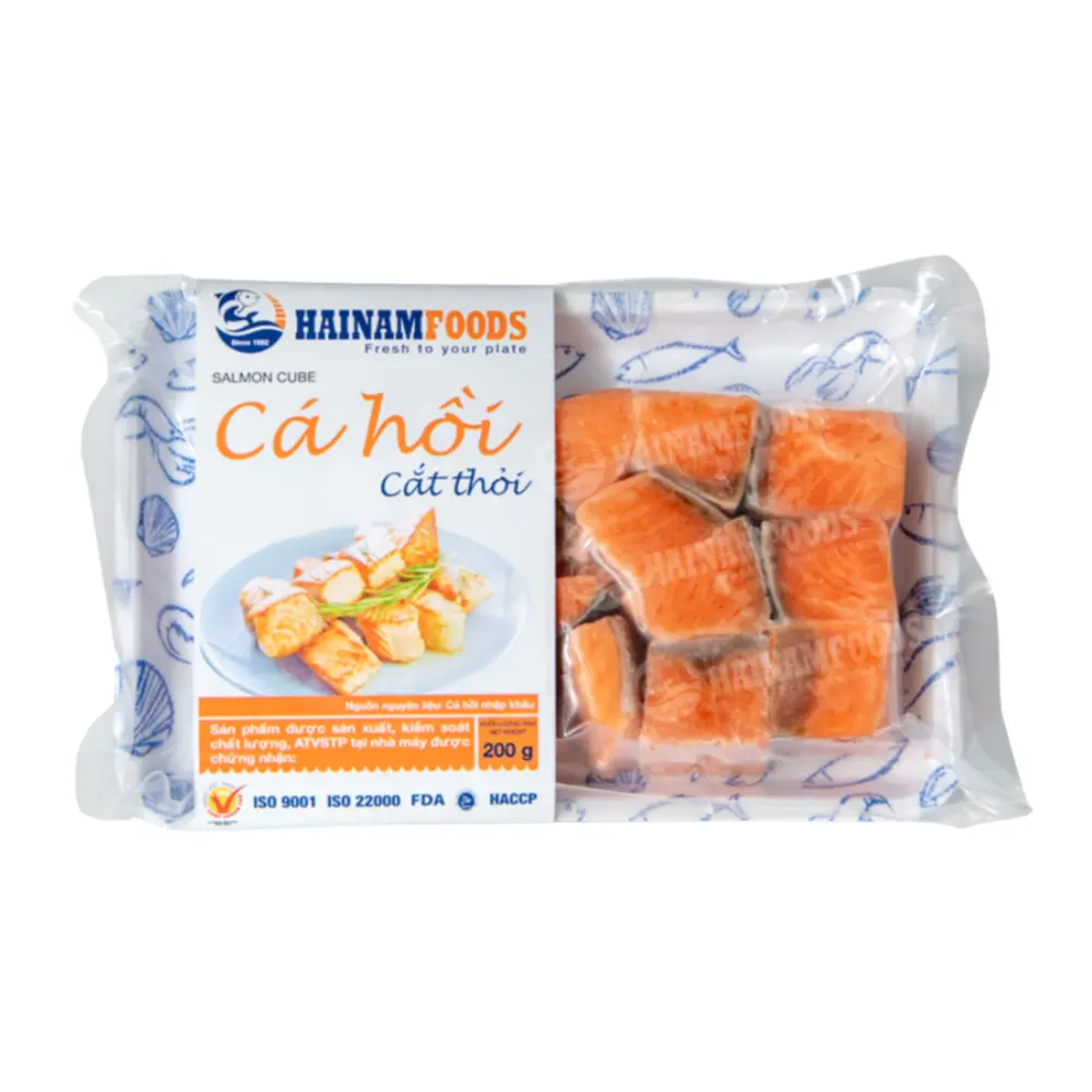 Cá Hồi Cắt Thỏi, Salmon Cubes (200g) - HAINAMFOODS