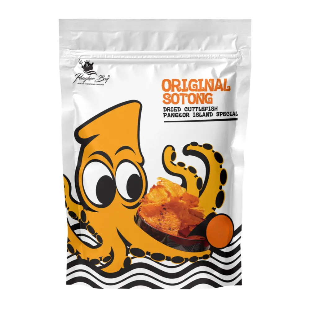 Khô Mực Tẩm Vị Nguyên Bản, Original Sotong, Dried Cuttlefish Pangkor Island Special (40g) - PANGKOR BOY