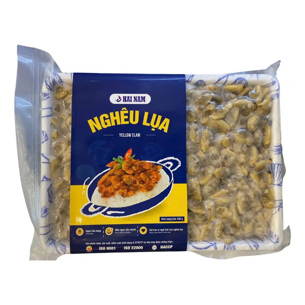 Nghêu Lụa, Yellow Clams (500g) - HAINAMFOODS
