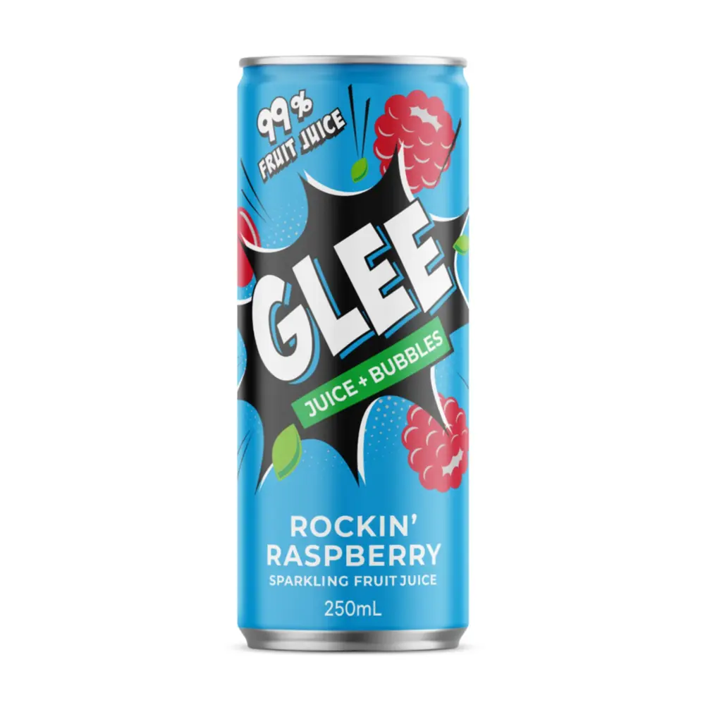 Nước Ép Trái Cây Có Ga Hương Phúc Bồn Tử, Sparkling Fruit Juice, Rockin` Raspberry (250ml) - GLEE